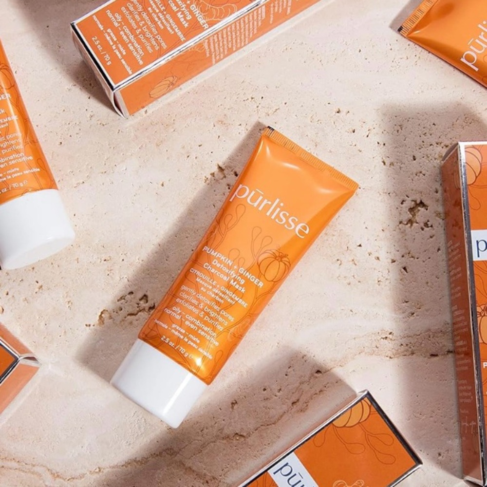 BRAND NEW - 2-Pack Face Pumpkin + Ginger Mask & Watermelon Peel from Pūrlisse - Picture 2 of 16